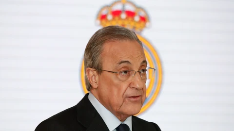 Florentino Perez, President of Real Madrid, attends during the presentation of the “Corazon Classic Match 2020” between Real Madrid Leyends and Porto FC Leyends at Santiago Bernabéu Stadium on December 12, 2019.13/12/2019 ONLY FOR USE IN SPAIN