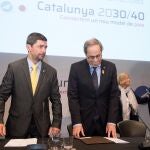 Joan Canadell, a la izq., en una imagen de archivo junto a Quim Torra
