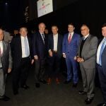 El presidente de la Junta de Castilla y León, Alfonso Fernández Mañueco, asiste a la entrega de Premios MARCA de Fútbol 2018-2019. En la imagen, junto a Paco Buyo, Vicente del Bosque o Paco Gento, entre otros