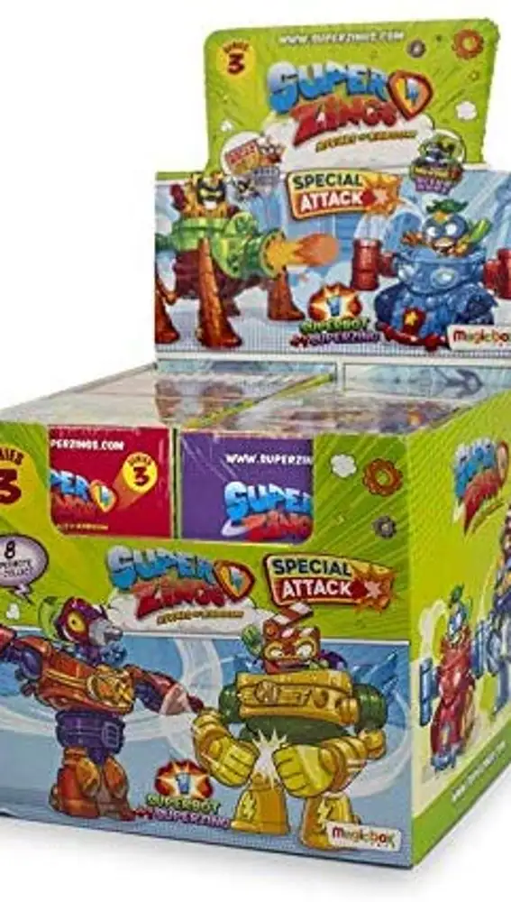 Pack con 8 Cajas individuales de Superbots de Superzings