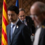 El president de la Generalitat, Quim Torra, ayer durante su comparecencia en el ParlamentDavid Zorrakino / Europa Press