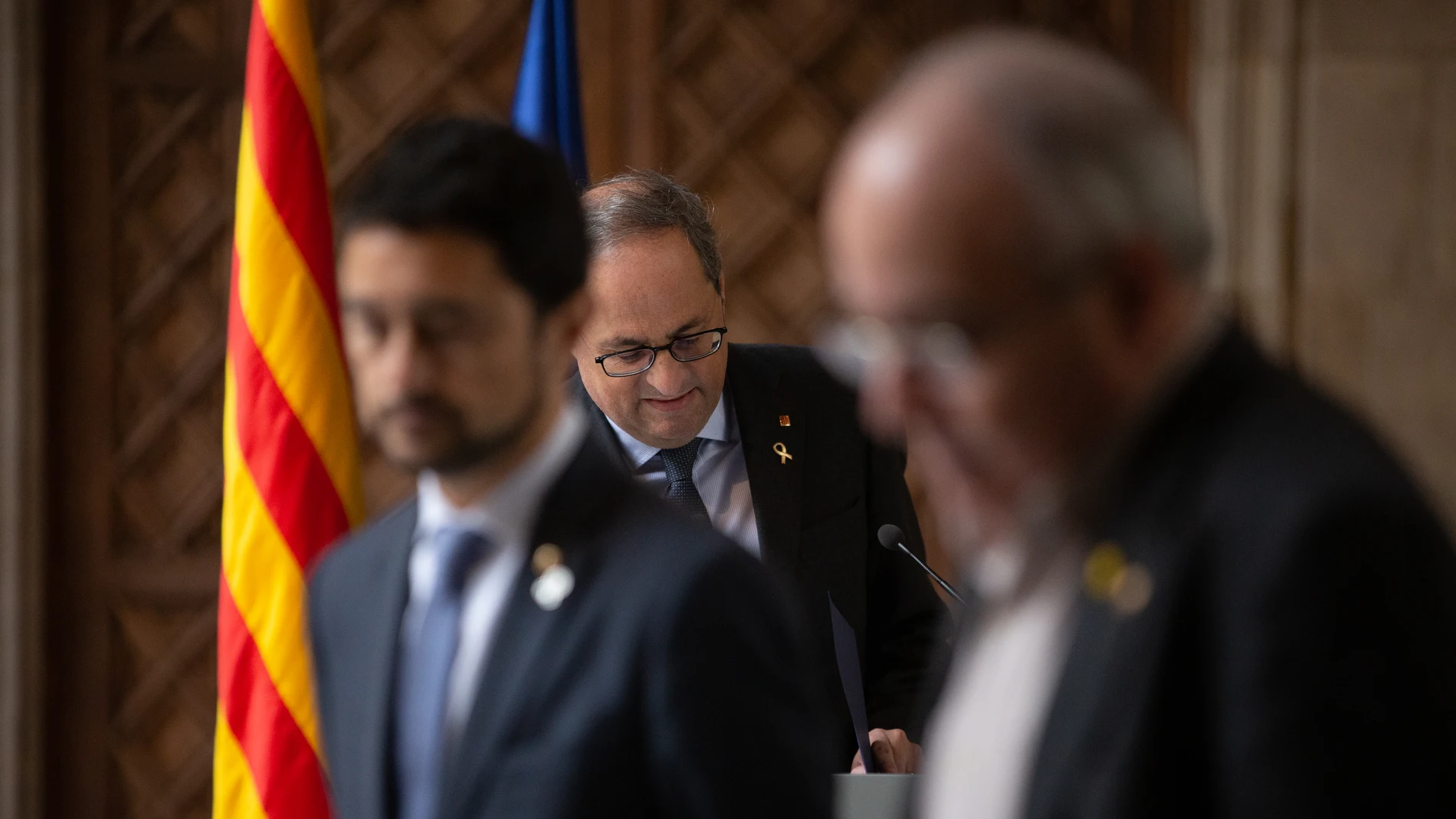 Quim Torra realiza una declaración institucional para valorar su inhabilitación por el Tribunal Superior de Justicia de Cataluña
