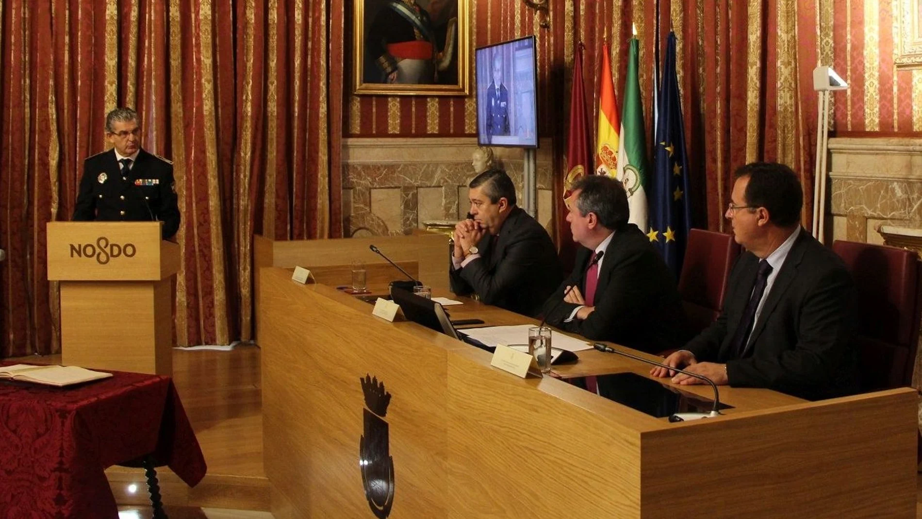 José Medina Arteaga, en la toma posesión como jefe de Policía Local de Sevilla