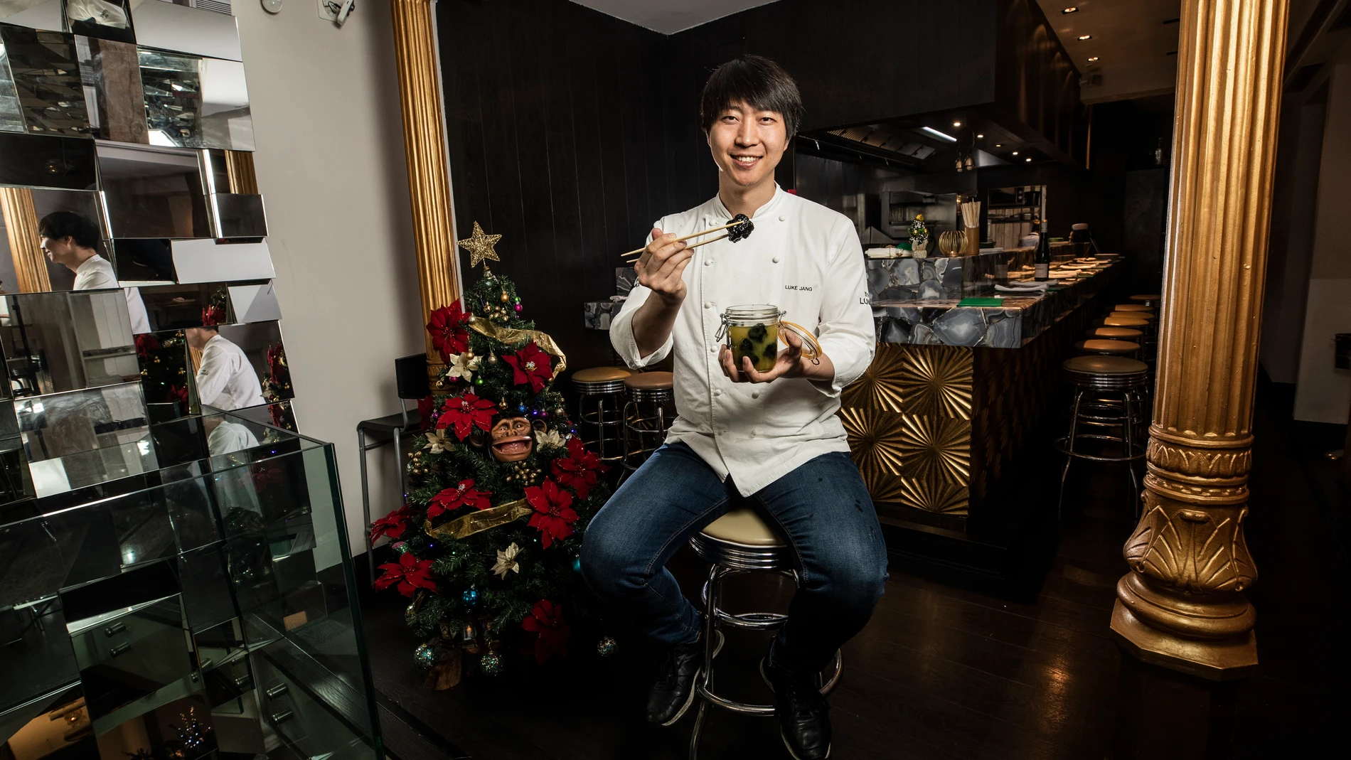 Luke Jang en su restaurante de la calle Bárbara de Braganza de Madrid