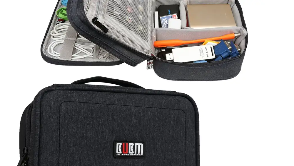Estuche maletín para organizar cables y dispositivos