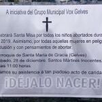 Cartel de la misa convocada por Vox Gelves por el Día de los Santos Inocentes