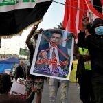 Cientos de manifestantes salieron a las calles de Bagdad para protestar contra la nominación de Asad al Eidani, apoyado por Irán, para el puesto de primer ministro