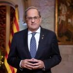 El president Quim Torra en el discurso navideño desde el Palau de la Generalitat
