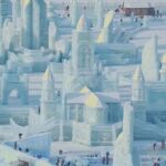 Festival de invierno en China con construcciones de hielo