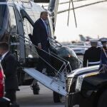 Donald Trump llega al aeropuerto de Miami