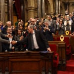 Quim Torra tras el pleno extraordinario del Parlamento de Cataluña. Miquel González/ Shooting