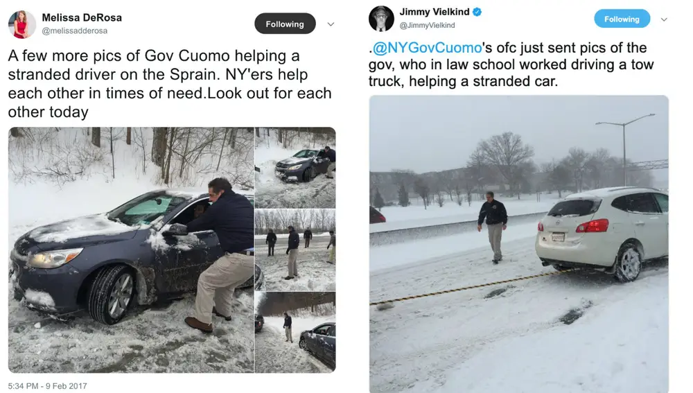 Capturas de Twitter sobre Cuomo