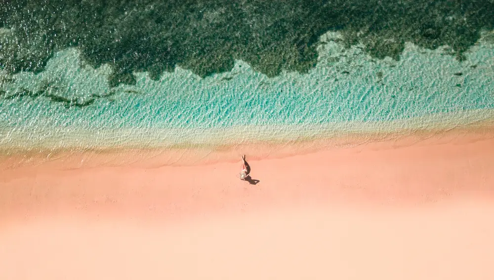 Playa rosada Lombok.