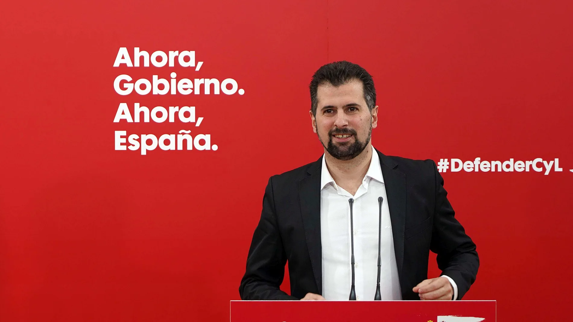 Luis Tudanca comparece ante la prensa para valorar la investidura