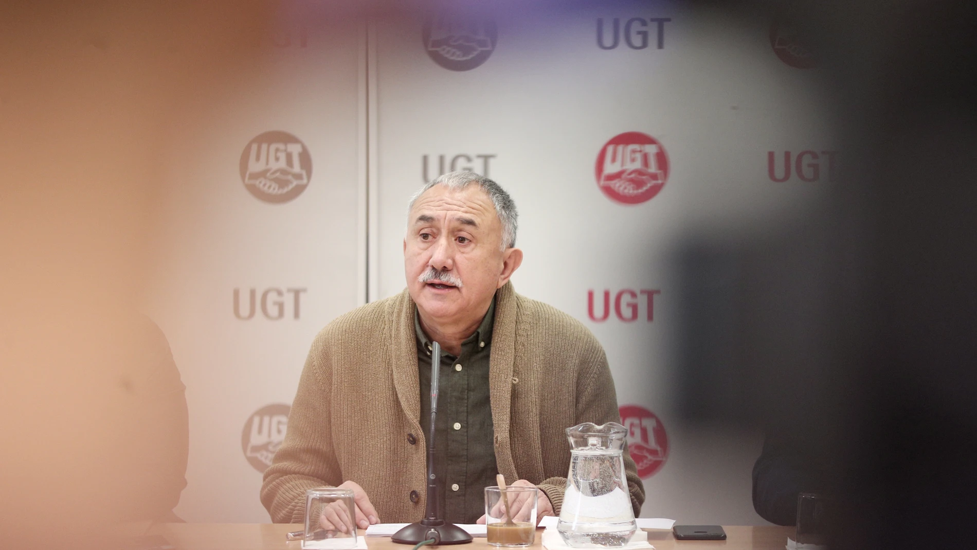 El secretario general de UGT, Pepe Álvarez, ofrece una rueda de prensa en Madrid para presentar las principales líneas de actuación