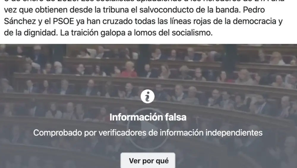 Vídeo Santiago Abascal censurado por Facebook