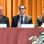 El consejero de la Presidencia, Ángel Ibáñez, asiste a la primera jornada del proyecto 'Testimonio directo de las víctimas del terrorismo en centros docentes' en el colegio San Juan Bosco. La charla la imparte Juan José Aliste, presidente de la asociación víctimas del terrorismo en Castilla y Leon. Asiste el alcalde de Salamanca, Carlos García Carbayo