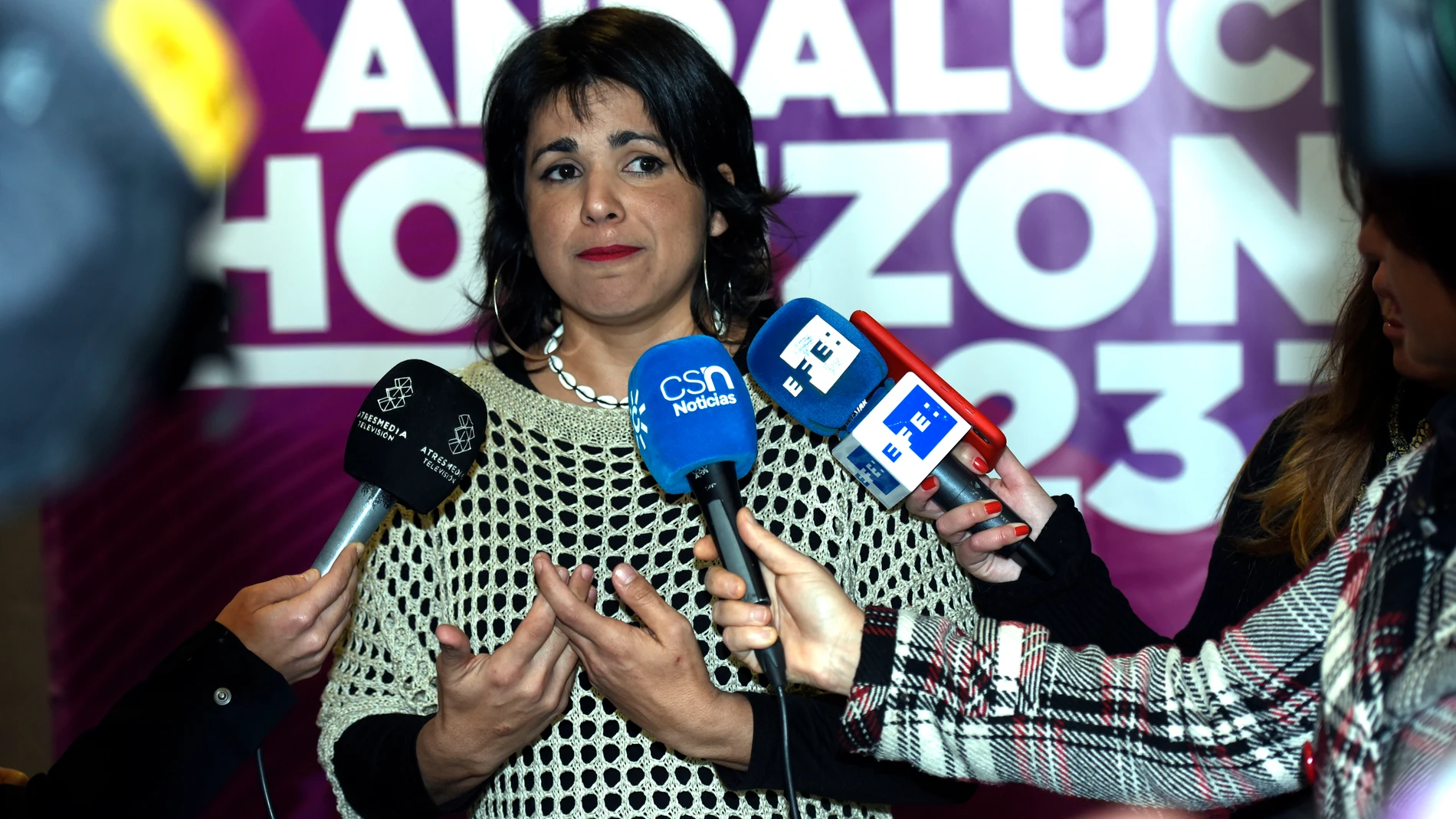 La líder de Podemos Andalucía, Teresa Rodríguez, participó en la fase programática de la conferencia política «Horizonte 2023»