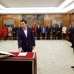 Acto de jura del cargo de los ministros del Gobierno de coalición del PSOE y Unidas Podemos ante el Rey Felipe VI
