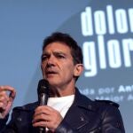 El actor malagueño Antonio Banderas en el cine Álbéniz de Málaga en una imagen reciente.