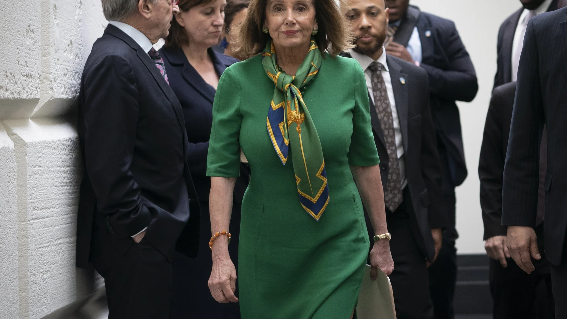 Nancy Pelosi reunió a los demócratas del Capitolio para diseñar la estrategia/AP