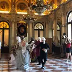 Rodaje del corto "Disonancias" de Fran Kapilla en el Salón de los Espejos del Ayuntamiento de Málaga