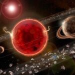 Concepción artística del sistema en torno a 'Próxima Centauri'