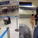 Pillan a una mujer quitándose la ropa en pleno Aeropuerto Internacional de Miami / Twitter