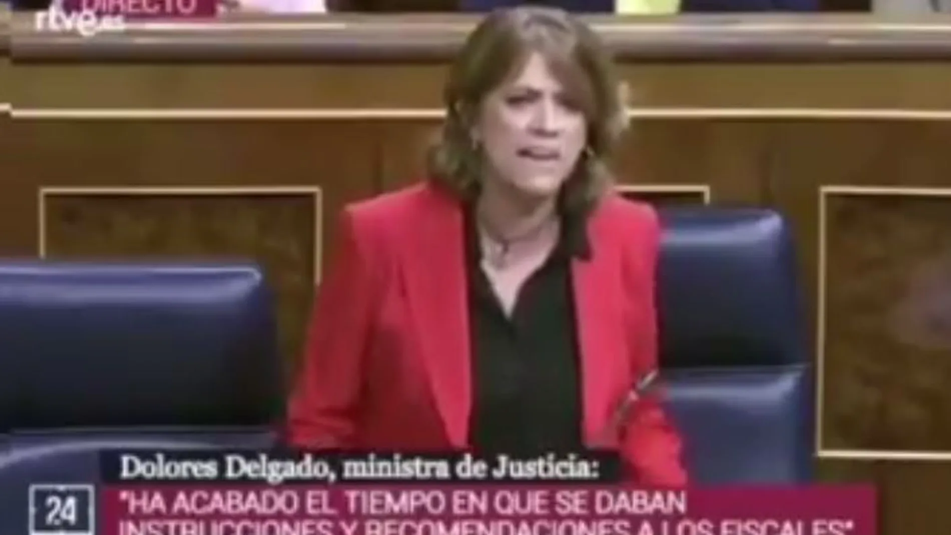 Dolores Delgado interpela a Antonio Hernando en el Congreso