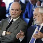 Los ex presidentes Manuel Chaves y José Antonio Griñán durante el juicio de los ERE