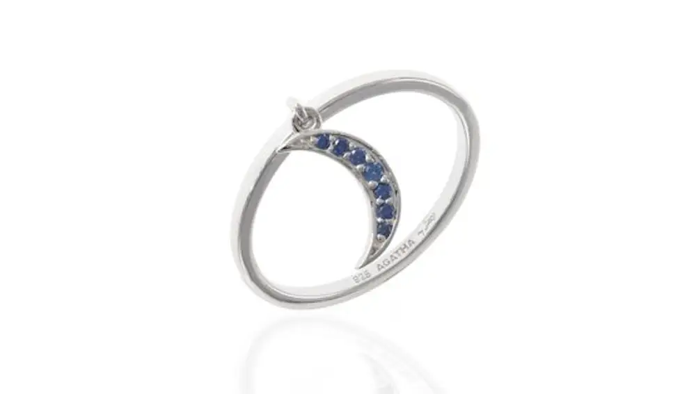 Anillo Nova azul en plata de Agatha París