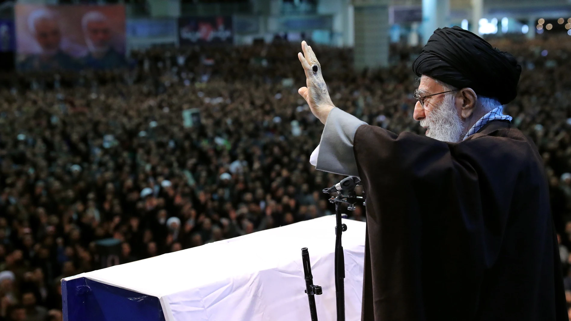 Iranian Supreme leader Ayatollah Ali Khamenei delivers Friday prayer sermon