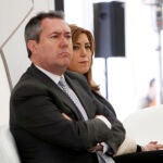 Los socialistas Juan Espadas y Susana Díaz