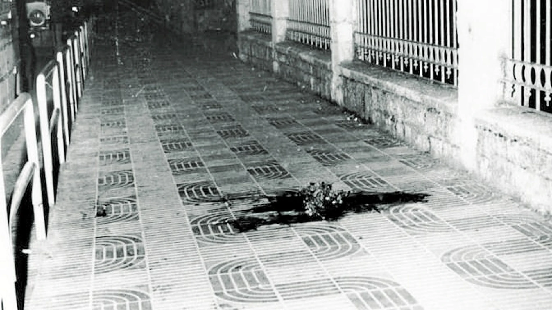 Imagen de la calle de Pamplona en la que fue asesinado José Luis Prieto