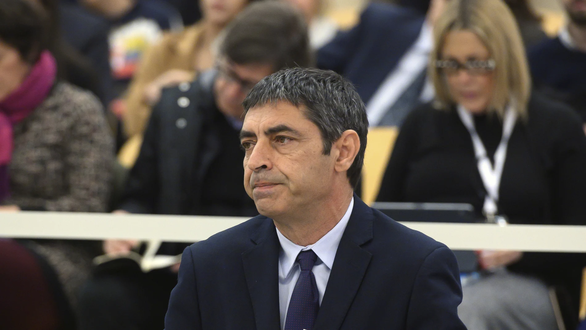 El mayor de los Mossos Josep Lluís Trapero, en una de las sesiones del juicio a la ex cúpula de los Mossos