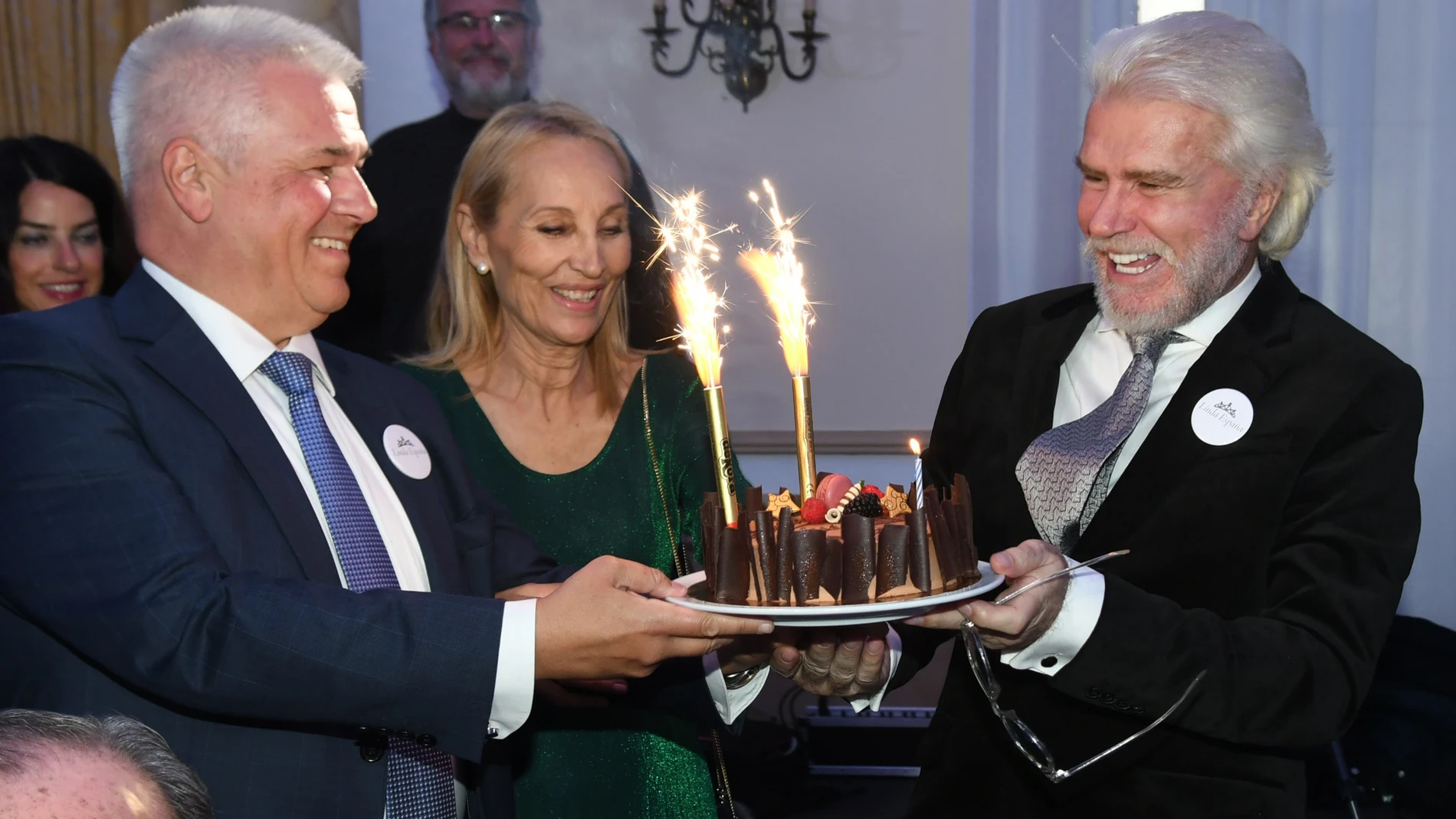 Edmundo " Bigote" Arrocet and Maria Jose during Gala Linda de España 2019 in Marbella 30/11/2019