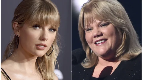 Taylor Swift junto a su madre Andrea Finlay