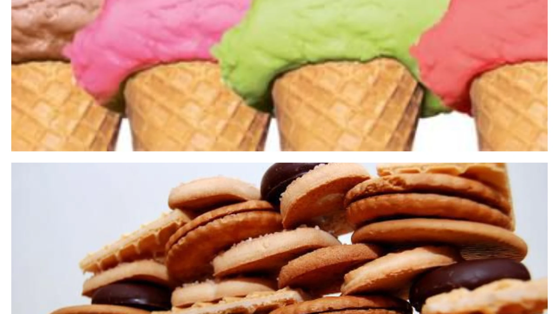Helados y galletas