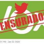 Vox con la cuenta censurada