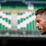 Javi García en un entrenamiento con el Betis.