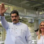 Nicolás Maduro junto a su esposa, Cilia, Flores