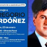 Cartel de uno de los muchos homenajes que se le han tributado a Gregorio Ordóñez