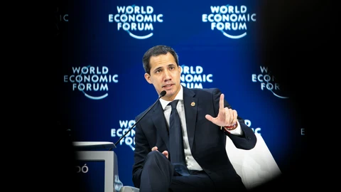 Juan Guaidó en el foro de Davos