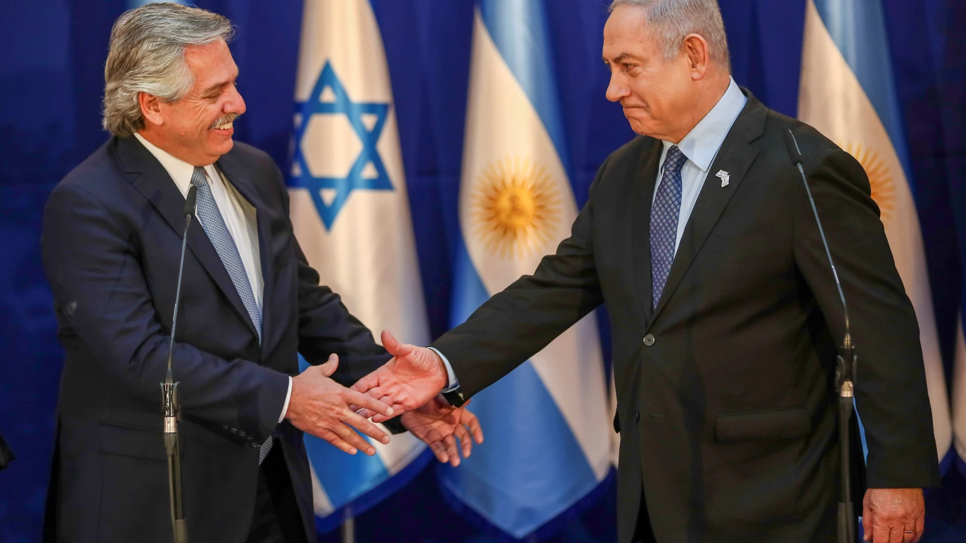 Israel's Netanyahu meets Argentina's President Fernandez in Jerusalem