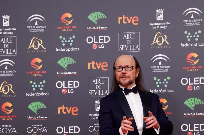 El actor y director Santiago Segura a su llegada a la entrega de los Premios Goya 2020 que se celebra esta noche en el Palacio de los Deportes José María Martín Carpena, en Málaga.