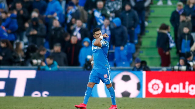 Ángel Rodríguez con el Getafe.