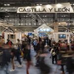 El expositor de la Junta de Castilla y León en la feria del turismo Fitur celebrada en Madrid