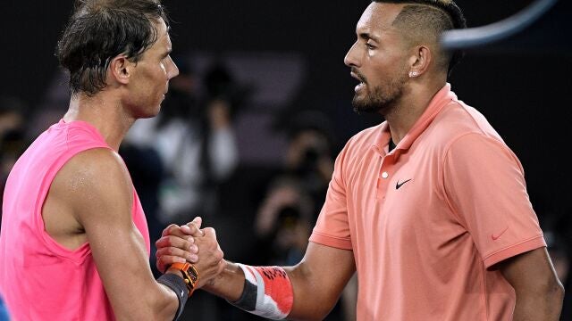 Nadal y Kyrgios, después de la victoria del español en la cuarta ronda del Open de Australia 2020