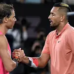 Nadal y Kyrgios, después de la victoria del español en la cuarta ronda del Open de Australia 2020