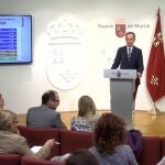 El consejero de Presidencia y Hacienda, Javier Celdrán